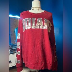 PINK Victoria’s Secret Indiana Crewneck Sweatshirt Burgundy M